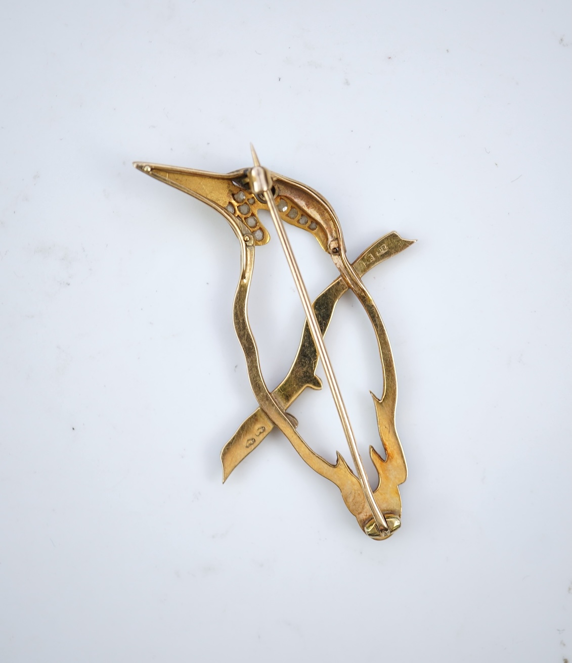 Josef Siess Sohne, a rare enamel and diamond brooch, Austria, circa 1910